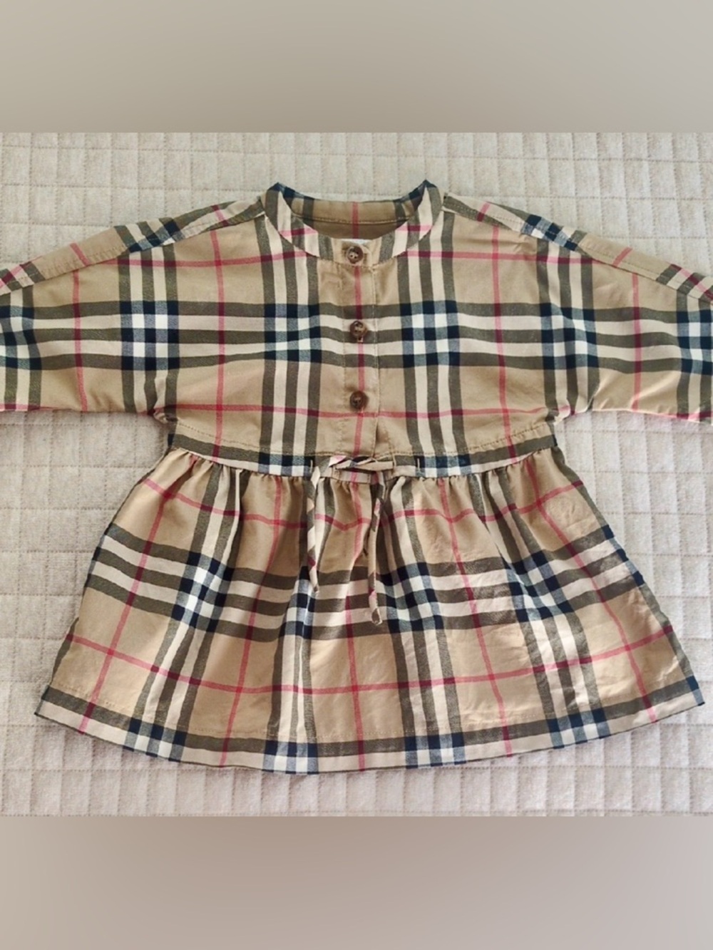 Burberry baby girl nova check dress 3-6 months nwot